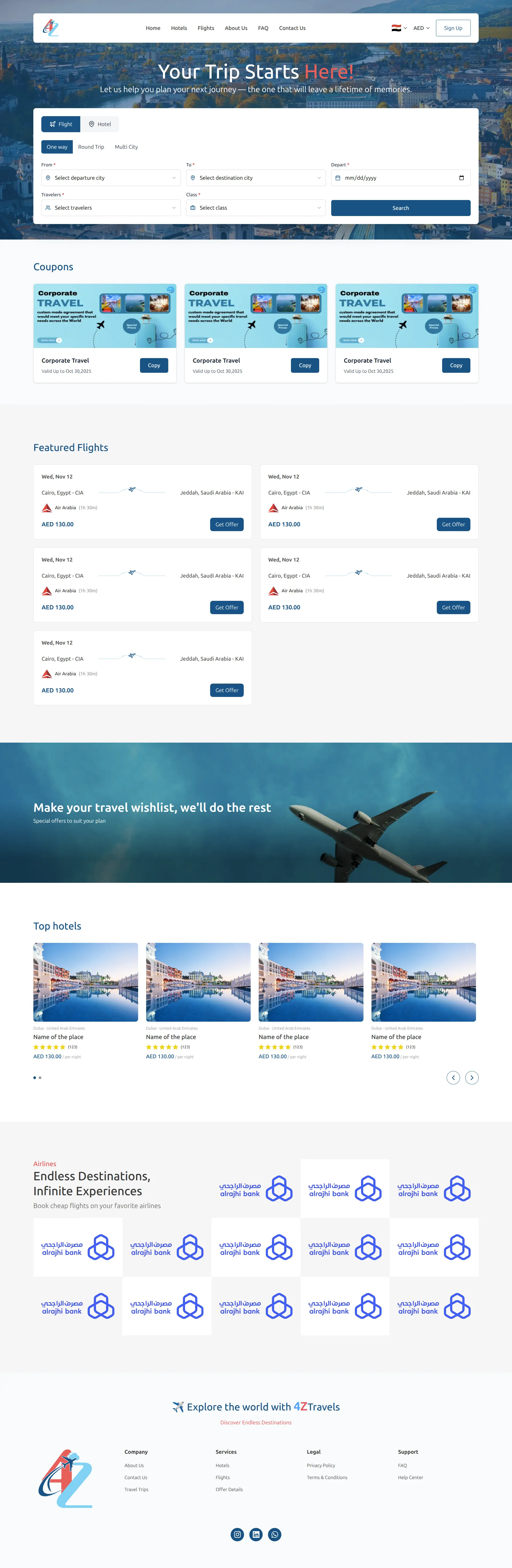 4Z Travels: لقطة كاملة للصفحة